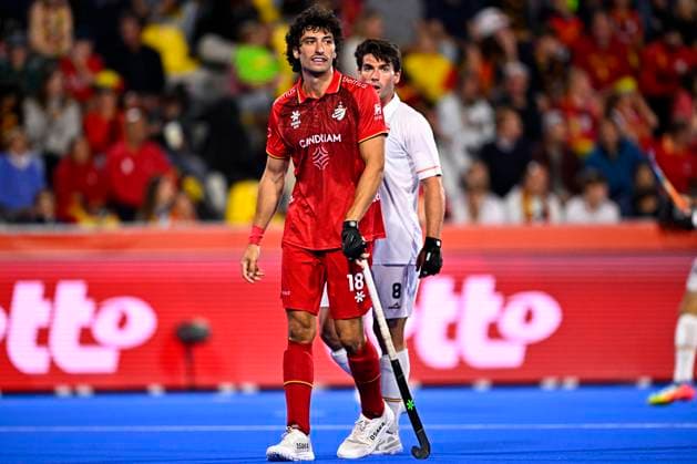 Spain v Belgium - FIH Hockey World Cup 2026 WAVRE, BELGIUM - AUGUST 23 : Duvekot Roman of Belgium during the FIH Hockey World Cup 2026 M36 second phase group pool F match between Spain and Belgium on August 23, 2026 in Wavre, Belgium, 23 08 2026 Wavre Belgium  Copyright: xTomasxSiskx
