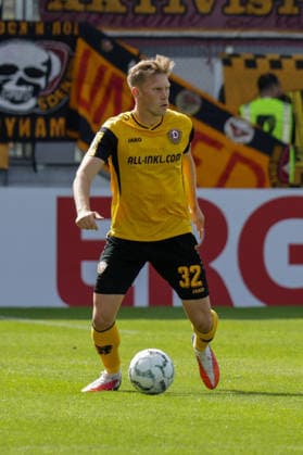 23.08.2026, xgrfx, Fussball DFB Pokal 1.Runde, SV Westfalia Rhynern - Dynamo Dresden v.l. Jonas Sterner (Dynamo Dresden) (DFL DFB REGULATIONS PROHIBIT ANY USE OF PHOTOGRAPHS as IMAGE SEQUENCES and or QUASI-VIDEO) Münster *** August 23, 2026, xgrfx, Soccer DFB Cup First Round, SV Westfalia Rhynern vs. Dynamo Dresden, photo by Jonas Sterner, Dynamo Dresden. DFL and DFB regulations prohibit any use of photographs as image sequences and or quasi-video. Münster