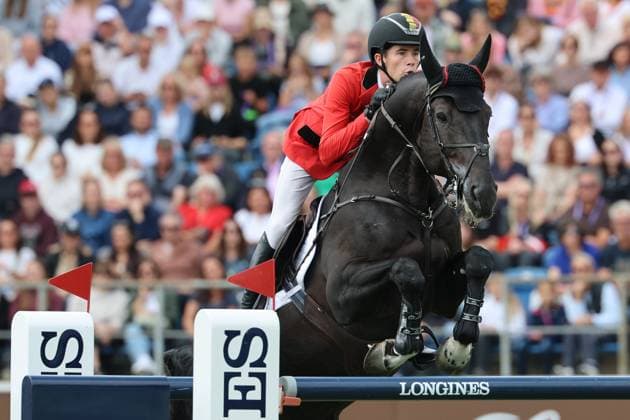 Vizeweltmeister Thibeau Spits (BEL, Belgien, Belgium) mit Pferd Impress-K vaunt Kattenheye Z, Springen, FEI Jumping World Championship, WM, Weltmeisterschaft , FEI Jumping World Championship, Competition Individual Final, Longines-Prize, Longines-Preis, Finale Einzelwertung, Jumping , AACHEN - FEI World Championships 2026, Weltfest des Pferdesports, Reitsport Weltmeisterschaft 2026, Aachen 2026, Welcome Home 2026, Aachener Soers, 11. bis 23. August 2026, Reitsport, 23.08.2026, Aachen Aachener Soers Deutschland *** World Championship silver medalist Thibeau Spits (BEL, Belgium) riding Impress K vaunt Kattenheye Z, Show Jumping, FEI Jumping World Championship, FEI Jumping World Championship, Individual Final, Longines Prize, Jumping, AACHEN FEI World Championships 2026, World Festival of Equestrian Sports, 2026 World Equestrian Games, Aachen 2026, Welcome Home 2026, Aachen Soers, August 11–23, 2026, Equestrian Sports, August 23, 2026, Aachen Soers, Germany