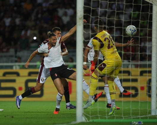 IPA87741635 - Adrien Rabiot of AC Milan scores a goal during the 2026 27 Coppa Italia soccer match between Torino FC and Carrarese Calcio 1908 on August 23, 2026, at the Stadio Olimpico Grande Torino in Turin, Italy. Photo by Nderim KACELI  Copyright: xNderimxKaceli IPAxSportx xx 87741635