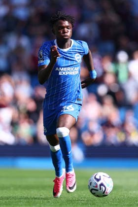 Brighton and Hove, England, 23rd August 2026. Zadok Yohanna of Brighton & Hove Albion during the Brighton and Hove Albion vs Aston Villa Premier League match at the AMEX Stadium, Brighton and Hove. Picture credit should read: Paul Terry Sportimage EDITORIAL USE ONLY. No use with unauthorised audio, video, data, fixture lists, club league logos or live services. Online in-match use limited to 120 images, no video emulation. No use in betting, games or single club league player publications. SPI_107_PT_Brighton_Villa SPI-4931-0110