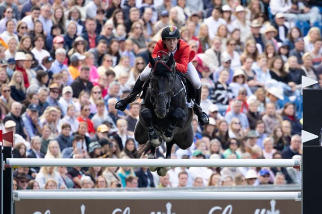 Thibeau SPITS (BEL) auf Impress-K van t Kattenheye Z, im Sprung ueber den Zielsprung, gewinnt Silber, Einzelbild, Einzelaktion, Aktion, Springen S3, Umlauf B, FEI Jumping World Championship, WM, Weltmeisterschaft - Individual Final - LONGINES-Preis, am 23.08.2026, FEI Reit Weltmeisterschaft Aachen 2026 vom 11. - 23.08.2026 in Aachen Deutschland; Â *** Thibeau SPITS BEL on Impress K van t Kattenheye Z, jumping over the final fence, wins silver, single frame, single action, action, Jumping S3, Round B, FEI Jumping World Championship Individual Final LONGINES Prize, on August 23, 2026, FEI World Equestrian Games Aachen 2026, August 11–23, 2026, in Aachen, Germany Â