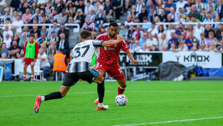 Newcastle United v Liverpool, Premier League Liverpool forward Cody Gakpo (18) during the Premier League match between Newcastle United and Liverpool at St. James s Park, Newcastle, UK on 23 August 2026. Editorial use only DataCo restrictions apply See www.football-dataco.com , Copyright: xSimonxDaviesx PSI-24722-0328