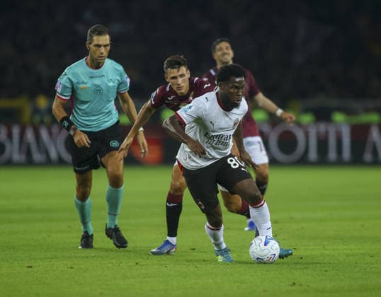 SOCCER - Serie A - Torino FC vs. AC Milan Photo by IPA ABACAPRESS.COM87741350 - Yunus Musah of AC Milan during the 2026–27 Coppa Italia soccer match between Torino FC and Carrarese Calcio 1908 on August 23, 2026, at the Stadio Olimpico Grande Torino in Turin, Italy. Photo by Nderim KACELI Turin Italy  Copyright: xIPAxSport ABACAx