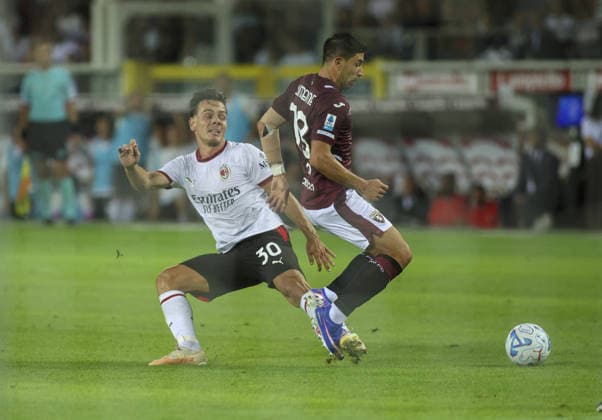 SOCCER - Serie A - Torino FC vs. AC Milan Photo by IPA ABACAPRESS.COM87741473 - Ardon Jashari of AC Milan during the 2026 27 Coppa Italia soccer match between Torino FC and Carrarese Calcio 1908 on August 23, 2026, at the Stadio Olimpico Grande Torino in Turin, Italy. Photo by Nderim KACELI Turin Italy  Copyright: xIPAxSport ABACAx