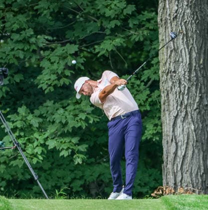 AUG 23, 2026: Wyndham Clark of the United States tees off on the 14th tee during the final round of the BMW Championship at Bellerive Country Club in St. Louis, Missouri. CSM St. Louis United States - ZUMAc04_ 20260823_zma_c04_153 Copyright: xRomanxPunox