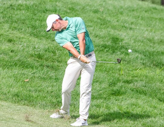 AUG 23, 2026: Rory McIlroy of the Northern Ireland second shot on the 15th hole during the final round of the BMW Championship at Bellerive Country Club in St. Louis, Missouri. CSM St. Louis United States - ZUMAc04_ 20260823_zma_c04_154 Copyright: xRomanxPunox