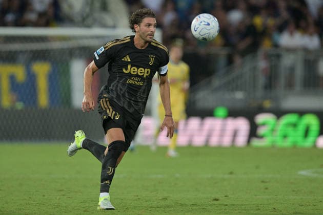 SOCCER - Serie A - Frosinone Calcio vs. Juventus FC Photo by IPA ABACAPRESS.COM87747654 - Manuel Locatelli of Juventus in action during the Serie A Enilive soccer match between Frosinone and Juventus FC at the Benito Stirpe Stadium on August 23, 2026, in Frosinone, Lazio. During the Frosinone Calcio vs. Juventus FC Italian Serie A soccer match in Frosinone, Italy, on August 23, 2026 Frosinone Italy  Copyright: xIPAxSport ABACAx