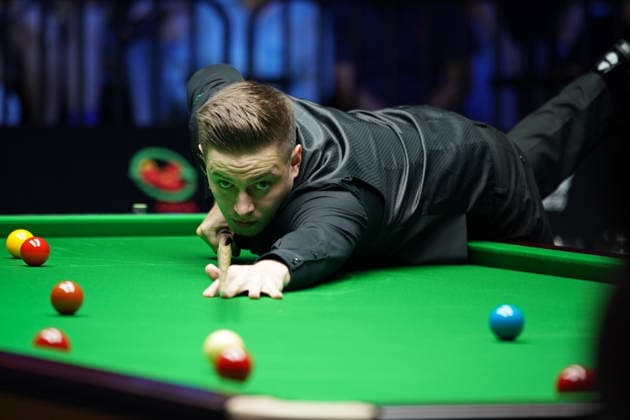 WUHAN, CHINA - AUGUST 24: Ashley Carty of England plays a shot in the second round match against Ronnie O Sullivan of England on day 2 of Wuhan Open 2026 at the Optics Valley Gymnasium of Huazhong University of Science and Technology on August 24, 2026 in Wuhan, Hubei Province of China.  Copyright: xTaixChengzhex 111661822417