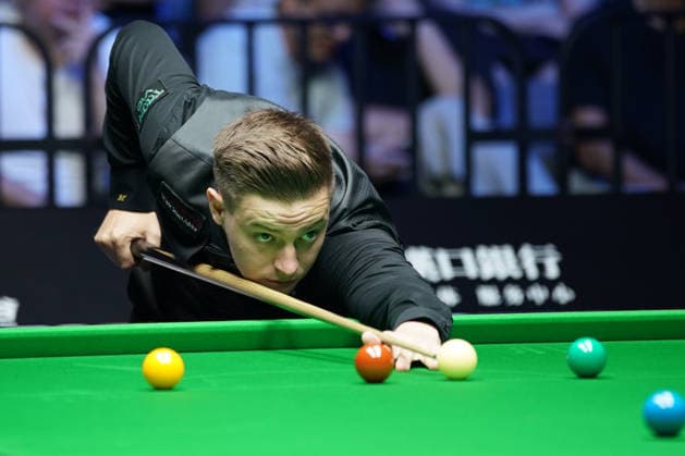 WUHAN, CHINA - AUGUST 24: Ashley Carty of England plays a shot in the second round match against Ronnie O Sullivan of England on day 2 of Wuhan Open 2026 at the Optics Valley Gymnasium of Huazhong University of Science and Technology on August 24, 2026 in Wuhan, Hubei Province of China.  Copyright: xTaixChengzhex 111661822402