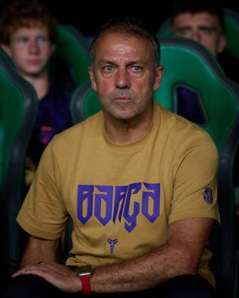 (260824) -- ELCHE, Aug. 24, 2026 -- Barcelona s head coach Hansi Flick reacts during the Spanish La Liga football match between Elche CF and FC Barcelona, Barca in Elche, Spain, Aug. 23, 2026. ( Xinhua) (SP) SPAIN-ELCHE-FOOTBALL-LA LIGA-ELCHE CF VS FC BARCELONA Str 