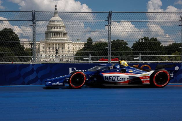 Washington, DC hosts inaugural Freedom 250 Grand Prix weekend WASHINGTON, D.C., UNITED STATES - AUGUST 23: Santino Ferrucci, driver for the 14 Homes For Oor Troops A.J. Foyt Enterprises Chevrolet, drives during the NTT IndyCar, Indy Car, IRL, USA Series Freedom 250 Grand Prix in Washington, DC, on August 23, 2026. U.S. President Donald Trump established the Freedom 250 Grand Prix weekend as part of the yearlong celebration marking the 250th anniversary of the United States. The race covers 147 laps of a 1.7-mile, seven-turn street circuit around the National Mall, passing landmarks including the U.S. Capitol and Washington Monument. Mehmet Eser Anadolu District of Columbia United States. Editorial use only. Please get in touch for any other usage.  Copyright: x2026xAnadoluxMehmetxEserx
