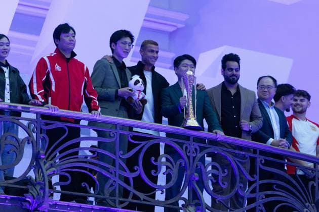 Emmanuel Macron And Mohammed Bin Salman Attend Esports World Cup Closing Ceremony - Paris Football player Cristiano Ronaldo during the closing ceremony of the Esports World Cup at the Grand Palais in Paris, France, 23 August 2026. Photo by Raphael Lafargue ABACAPRESS.COM Paris Ile-de-France France  Copyright: xLafarguexRaphael ABACAx