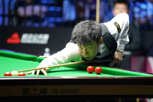 WUHAN, CHINA - AUGUST 24: Zhao Xintong of China plays a shot in the second round match against Gao Yang of China on day 2 of Wuhan Open 2026 at the Optics Valley Gymnasium of Huazhong University of Science and Technology on August 24, 2026 in Wuhan, Hubei Province of China.  Copyright: xTaixChengzhex 111661852723