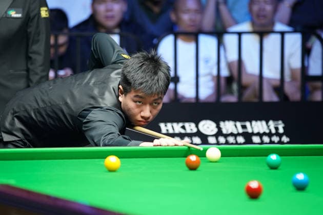 WUHAN, CHINA - AUGUST 24: Gao Yang of China plays a shot in the second round match against Zhao Xintong of China on day 2 of Wuhan Open 2026 at the Optics Valley Gymnasium of Huazhong University of Science and Technology on August 24, 2026 in Wuhan, Hubei Province of China.  Copyright: xTaixChengzhex 111661852712