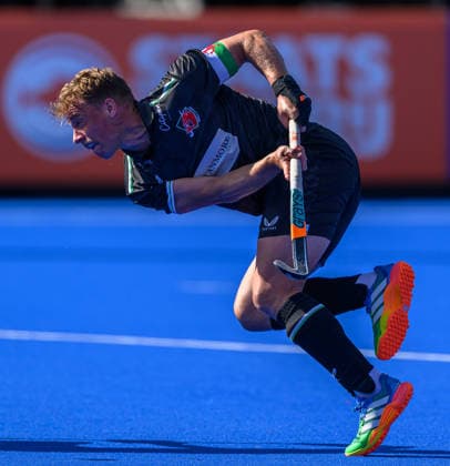 Hockey World Cup Day Ten Gareth Furlong of Wales shoots at goal from a short corner during the Pool G classification match against Japan in the 2026 FIH Hockey World Cup at Wagener Stadium, Amstelveen 24 08 2026 UK Newspapers OUT Copyright: xGraemexWilcocksonx FIL-23822-0012