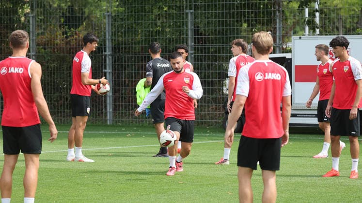 Football, Bundesliga 1, VfB Stuttgart, Training