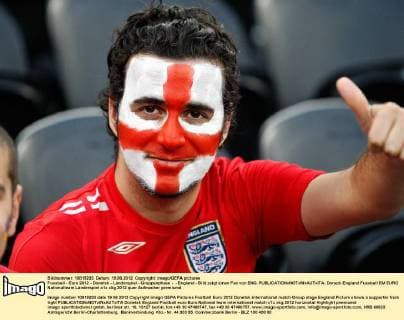 Football, EURO 2012, English fans at the last group match