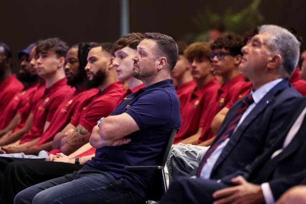 August 24, 2026, Barcelona, Barcelona, Spain: Aleksander Sekulic, head coach of FC Barcelona, Barca attends the presentation of the Centenary events of the FC Barcelona Basketball section at Auditori 1899 on August 24, 2026 in Barcelona, Spain. Presentation Of The Centenary Events Of The FC Barcelona Basketball Section  - ZUMAa181 20260824_zaa_a181_016 Copyright: xJavierxBorregox