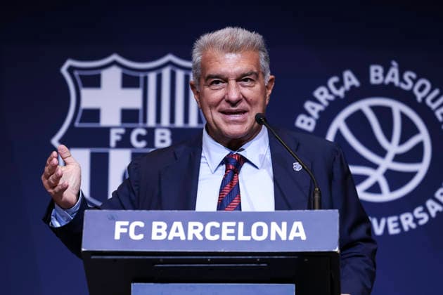 August 24, 2026, Barcelona, Barcelona, Spain: Joan Laporta, President of FC Barcelona, Barca speak during presentation of the Centenary events of the FC Barcelona Basketball section at Auditori 1899 on August 24, 2026 in Barcelona, Spain. Presentation Of The Centenary Events Of The FC Barcelona Basketball Section  - ZUMAa181 20260824_zaa_a181_021 Copyright: xJavierxBorregox