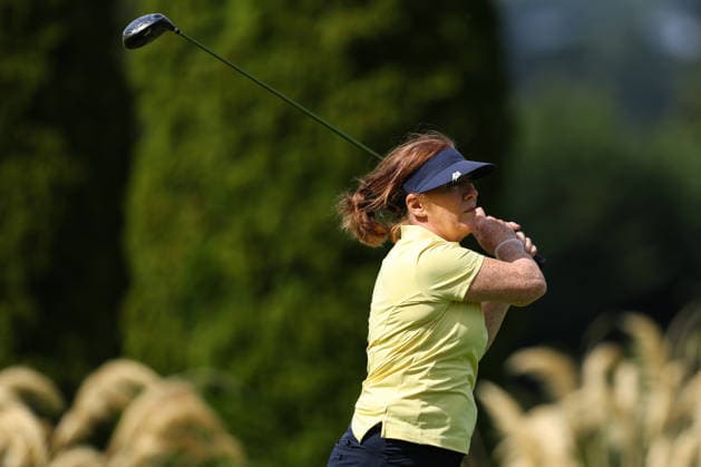REPRO FREE *PRESS RELEASE NO REPRODUCTION FEE* EDITORIAL USE ONLY Australian Spoons All-Ireland Final, Longford Golf Club, Longford 24 8 2026 A member of the Adare Manor team tees off the first A member of the Adare Manor team tees off the first 24 8 2026  Copyright: xx BB3_7935