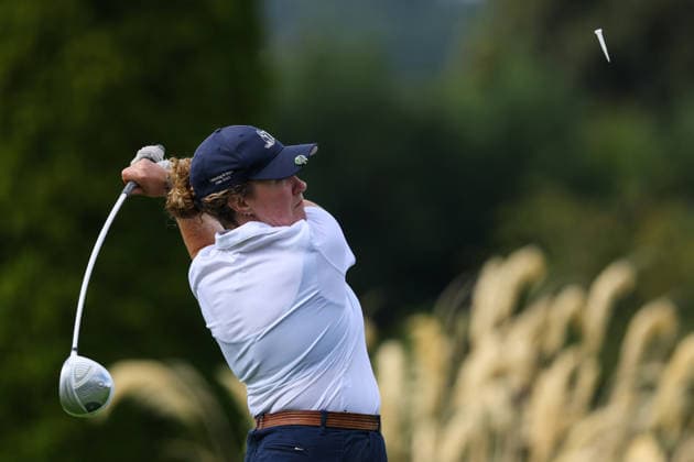 REPRO FREE *PRESS RELEASE NO REPRODUCTION FEE* EDITORIAL USE ONLY Australian Spoons All-Ireland Final, Longford Golf Club, Longford 24 8 2026 A member of the Beaverstown team tees off the first A member of the Beaverstown team tees off the first 24 8 2026  Copyright: xx BB3_8672