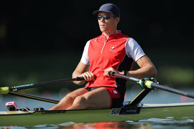 RECORD DATE NOT STATED 24th August 2026; Bosbaan, Amsterdam, Holland, Netherlands; 2026 World Rowing Championships, Day One; Switzerland & x2014; Mens Single Sculls (M1x), Spares Race 1 & x2014; Spare rower paddles down to the start AnthonyxBenoit