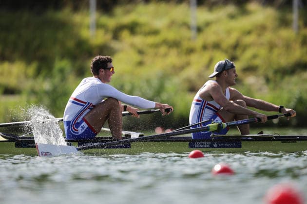 RECORD DATE NOT STATED 24th August 2026; Bosbaan, Amsterdam, Holland, Netherlands; 2026 World Rowing Championships, Day One; Great Britain & x2014; Mens Pair (M2-), the spares race & x2014; Spare rowers compete AnthonyxBenoit