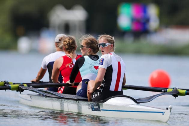 RECORD DATE NOT STATED 24th August 2026; Bosbaan, Amsterdam, Holland, Netherlands; 2026 World Rowing Championships, Day One; Karen Mortensen of Denmark Womens Four (W4-) AnthonyxBenoit