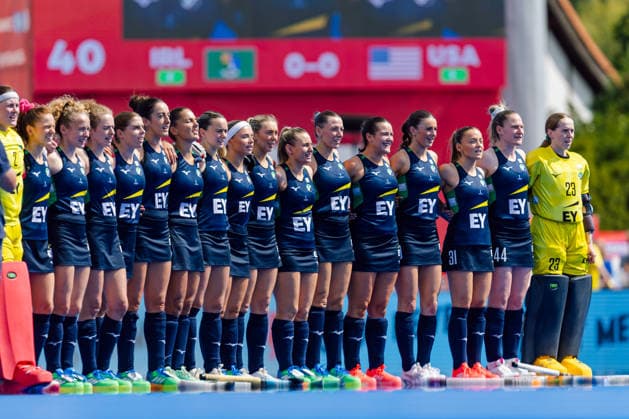 2026 Women s FIH Hockey World Cup, Belfius Hockey Arena, Wavre, Belgium 24 8 2026 Ireland vs United States A view of the Ireland team during the anthems A view of the Ireland team during the anthems 24 8 2026  Copyright: xx RJ2_3116 20260824