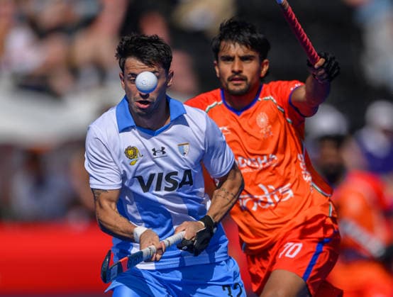 Hockey World Cup Day Ten Martin Ferreiro of Argentina (Los Leones) during the match between Argentina and India in Pool E of the 2026 FIH Hockey World Cup at Wagener Stadium, Amstelveen 24 08 2026 UK Newspapers OUT Copyright: xGraemexWilcocksonx FIL-23822-0032