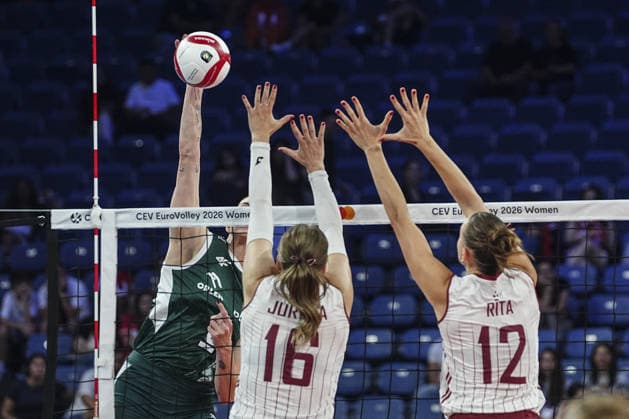 Poland v Latvia - CEV EuroVolley 2026 ???????ISTANBUL, TURKIYE - AUGUST 24: Latvia s player Anija Jurdza (16) in action during the CEV EuroVolley 2026 Women Group A match between Poland and Latvia at Sinan Erdem Sports Hall, on August 24, 2026 in Istanbul, Turkiye. Agit Erdi Ulukaya Anadolu Istanbul Turkey. Editorial use only. Please get in touch for any other usage.  Copyright: x2026xAnadoluxAgitxErdixUlukayax