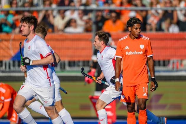 AMSTELVEEN, 24-08-2026, Wagener Stadion, FIH Hockey World Cup 2026 Men, 2026. Terrance Pieters disappointed during the game Netherlands - England (men). Netherlands - England (men)  x206022289x Copyright: