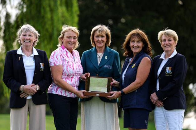 REPRO FREE *PRESS RELEASE NO REPRODUCTION FEE* EDITORIAL USE ONLY Australian Spoons All-Ireland Final, Longford Golf Club, Longford 24 8 2026 (L to R) County Longford Golf Club Lady Captain Dolores Kane and First Place Winner Carmel Quinn with Golf Ireland President Fiona Delargy, First Place Winner Audrey O™Hagan and County Longford Golf Club Lady President Pauline Corry Dolores Kane and Carmel Quinn with Fiona Delargy, Audrey O™Hagan and Pauline Corry 24 8 2026  Copyright: xx BB3_8797