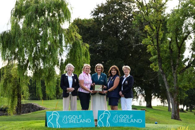 REPRO FREE *PRESS RELEASE NO REPRODUCTION FEE* EDITORIAL USE ONLY Australian Spoons All-Ireland Final, Longford Golf Club, Longford 24 8 2026 (L to R) County Longford Golf Club Lady Captain Dolores Kane and First Place Winner Carmel Quinn with Golf Ireland President Fiona Delargy, First Place Winner Audrey O™Hagan and County Longford Golf Club Lady President Pauline Corry Dolores Kane and Carmel Quinn with Fiona Delargy, Audrey O™Hagan and Pauline Corry 24 8 2026  Copyright: xx BB3_8802