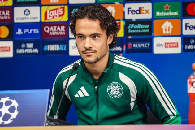 SOCCER - UEFA CL, LASK vs Celtic LINZ,AUSTRIA,24.AUG.26 - SOCCER - UEFA Champions League, play-off, Linzer ASK vs Celtic Glasgow, preview, press conference, PK, Pressekonferenz Celtic. Image shows Mika Baur (Celtic).  GEPAxpictures xManuelxBinder