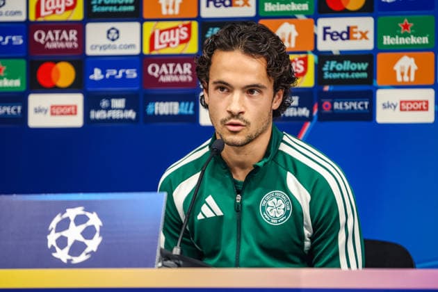 SOCCER - UEFA CL, LASK vs Celtic LINZ,AUSTRIA,24.AUG.26 - SOCCER - UEFA Champions League, play-off, Linzer ASK vs Celtic Glasgow, preview, press conference, PK, Pressekonferenz Celtic. Image shows Mika Baur (Celtic).  GEPAxpictures xManuelxBinder