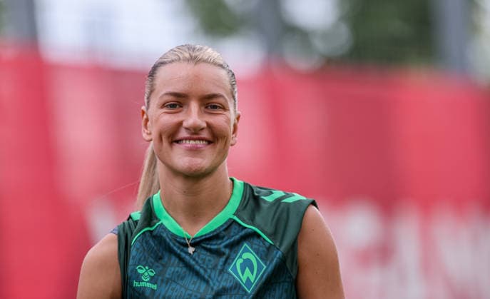 GER, Mainz, FSV Mainz 05 vs Werder Bremen, Google Pixel Frauen Bundesliga, Fussball, DFB, Spielzeit 2026 2027, Bruchwegstadion, 1. Spieltag im Bild: Medina DesiÄ‡ (SV Werder Bremen Frauen 9) DFB DFL REGULATIONS PROHIBIT ANY USE OF PHOTOGRAPHS AS IMAGE SEQUENCES AND OR QUASI-VIDEO, 24.08.2026 *** GER, Mainz, FSV Mainz 05 vs. Werder Bremen, Google Pixel Women s Bundesliga, Soccer, DFB, 2026–2027 Season, Bruchwegstadion, Matchday 1 in pictures: Medina DesiÄ‡, SV Werder Bremen Women 9. DFB and DFL regulations prohibit any use of photographs as image sequences and or quasi-video. August 24, 2026 Copyright: HMBxMedia HendrikxHamelau