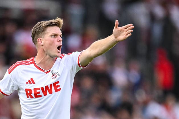 Marius Buelter (1.FC Koeln) gestikuliert, gestik waehrend des DFB-Pokal 1 Runde Spiels zwichen Wuerzburger Kickers v 1.FC Koeln, AKON ARENA am 24. August 2026 in Wuerzburg, Deutschland. (Foto von Harry Langer DeFodi Images) +++ Marius Buelter (1.FC Koeln) gestures during the DFB-Pokal 1 Runde match between Wuerzburger Kickers v 1.FC Koeln at AKON ARENA on August 24, 2026 in Wuerzburg, Germany. (Photo by Harry Langer DeFodi Images) (Photo by Harry Langer DeFodi Images) DFB DFL REGULATIONS PROHIBIT ANY USE OF PHOTOGRAPHS AS IMAGE SEQUENCES AND OR QUASI-VIDEO. - *** Marius Buelter of 1. FC Köln gestures during the DFB Cup first-round match between Würzburger Kickers and 1. FC Köln, AKON ARENA on August 24, 2026, in Würzburg, Germany. Photo by Harry Langer, DeFodi Images. Marius Buelter of 1. FC Köln gestures during the DFB Cup first-round match between Würzburger Kickers and 1. FC Köln at AKON ARENA on August 24, 2026 in Würzburg, Germany. Photo by Harry Langer, DeFodi Images. Photo by Harry Langer, DeFodi Images. DFB and DFL regulations prohibit any use of photographs as image sequences and or quasi-video.
