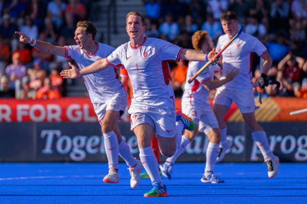 Hockey World Cup Day Ten England make a quick fire opening as Stuart Rushmere scores his first goal during the crucial Pool E match against Netherlands in the 2026 FIH Hockey World Cup at Wagener Stadium, Amstelveen 24 08 2026 UK Newspapers OUT Copyright: xGraemexWilcocksonx FIL-23822-0043