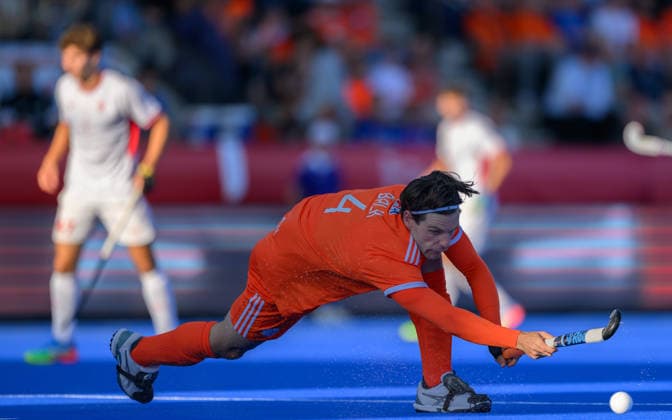 Hockey World Cup Day Ten Lars Balk of Netherlands (Oranje) during the match between England and Netherlands in Pool E of the 2026 FIH Hockey World Cup at Wagener Stadium, Amstelveen 24 08 2026 UK Newspapers OUT Copyright: xGraemexWilcocksonx FIL-23822-0055