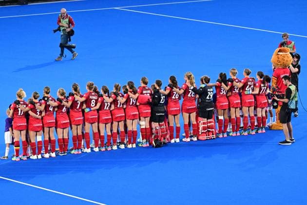 RECORD DATE NOT STATED The Red Panthers pictured ahead of a Field hockey, Feldhockey game between Belgian national team, Nationalteam Red Panthers and Argentina, at the women s 2026 Hockey World Cup, on Monday 24 August 2026 in Wavre. The 2026 edition of the Hockey World Cup takes place in Belgium and The Netherlands from August 15 to August 30. DIRKxWAEM  x184194825x