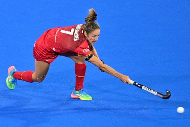 RECORD DATE NOT STATED Belgium s Judith Vandermeiren pictured in action during a Field hockey, Feldhockey game between Belgian national team, Nationalteam Red Panthers and Argentina, at the women s 2026 Hockey World Cup, on Monday 24 August 2026 in Wavre. The 2026 edition of the Hockey World Cup takes place in Belgium and The Netherlands from August 15 to August 30. DIRKxWAEM  x184196230x