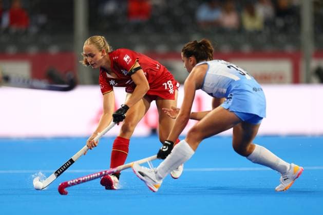 Belgium v Argentina - FIH Women s Hockey World Cup WAVRE, BELGIUM - AUGUST 24 : Lisa Moors of Belgium in action pictured during the FIH Women s Hockey World Cup 2026 second phase group pool C match between Belgium and Argentina pictured on August 24, 2026 in Wavre, Belgium, 24-08-26 Wavre Belgium  Copyright: xXpix