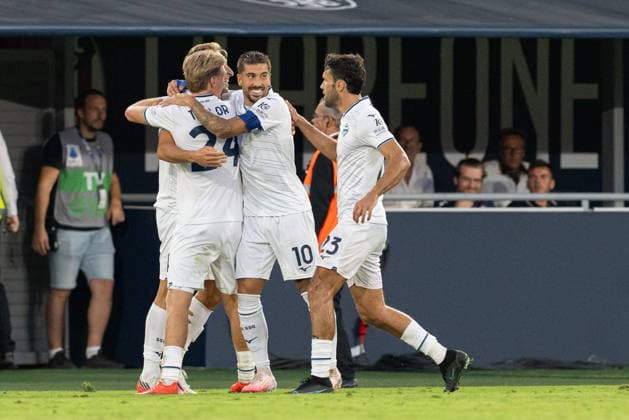 Foto IPP Damiano Fiorentini Bologna 24 08 2026 Calcio Campionato serie A 2026-2027 partita: Bologna-Lazio nella foto: esultanza gol di Davide Frattesi Italy Photo Press World Copyright italy ITALY  Copyright: xR4924_italyphotopressx