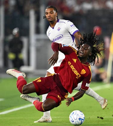 Dc Roma 24 08 2026 - campionato di calcio serie A Roma-Fiorentina foto Domenico CippitelliImage nella foto: Manu KoneÕ-Cher Ndour 