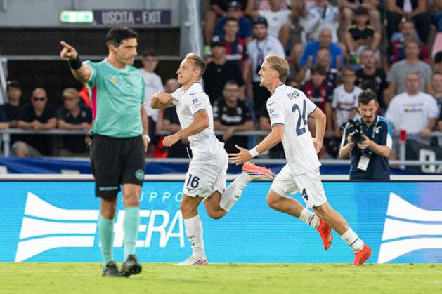 Foto IPP Damiano Fiorentini Bologna 24 08 2026 Calcio Campionato serie A 2026-2027 partita: Bologna-Lazio nella foto: esultanza gol di Davide Frattesi Italy Photo Press World Copyright italy ITALY  Copyright: xR4924_italyphotopressx