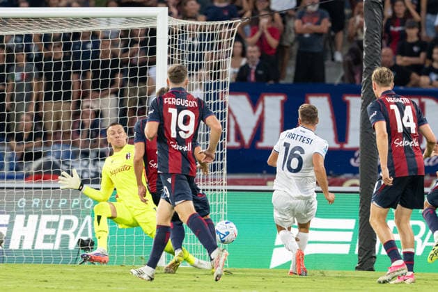 Foto IPP Damiano Fiorentini Bologna 24 08 2026 Calcio Campionato serie A 2026-2027 partita: Bologna-Lazio nella foto: gol di Davide Frattesi Italy Photo Press World Copyright italy ITALY  Copyright: xR4924_italyphotopressx