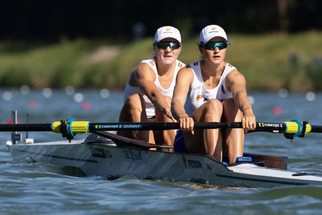 RECORD DATE NOT STATED 24th August 2026; Bosbaan, Amsterdam, Holland, Netherlands; 2026 World Rowing Championships, Day One; Heat Race; Romania Womens Pair (W2-) with Adriana Adam and Simona Radis AnthonyxBenoit