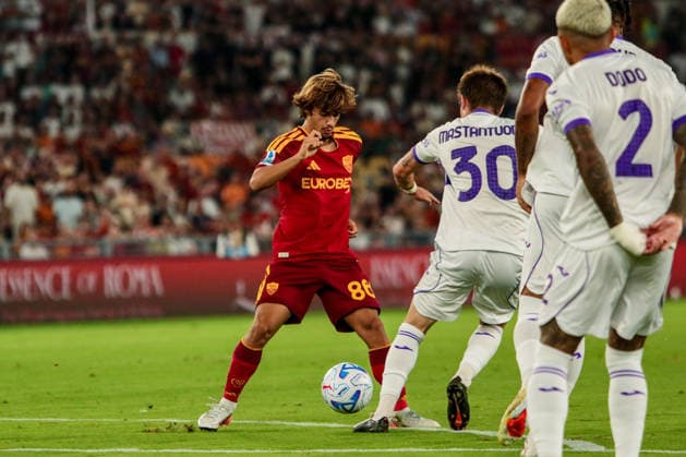 IPA87771031 - Rodrigo Mora of AS Roma during the AS Roma vs. ACF Fiorentina Italian Serie A soccer match in Rome, Italy, on August 24, 2026  Copyright: xRaffaelexConti IPAxSportx xx 87771031